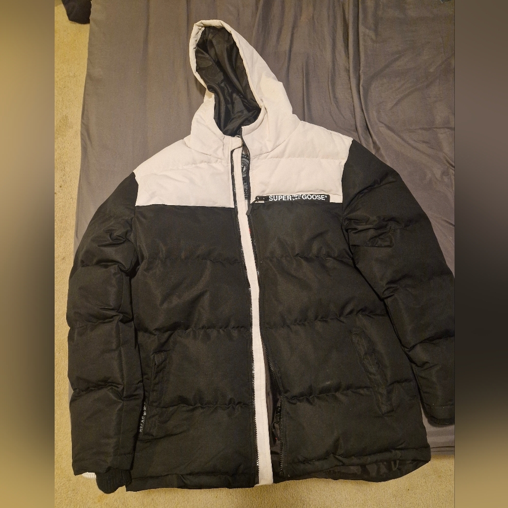 Black and White Puffer Jacket